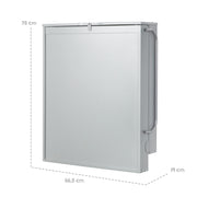 Wall-mounted changing table + Mat 'roba Style grey' - Foldable & space-saving - Grey