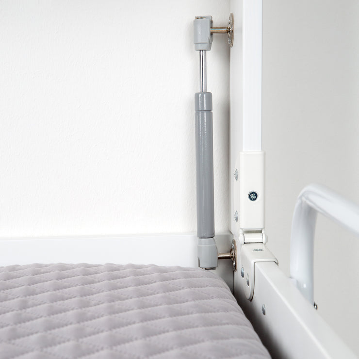 Étagère de pellicule mural blanc + tampon à langer 'Roba Style Gray' - pliable et espace -sage