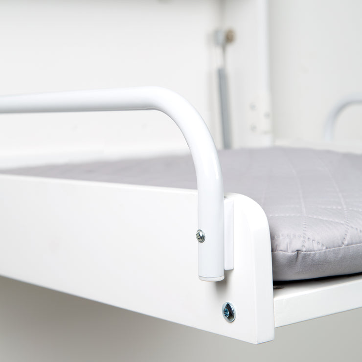 Étagère de pellicule mural blanc + tampon à langer 'Roba Style Gray' - pliable et espace -sage