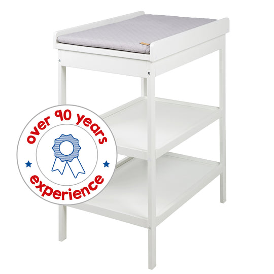 Cameretta per bambini 'roba Style' incl. Fasciatoio e letto laterale, con rete a doghe, 60 x 120 cm, bianco