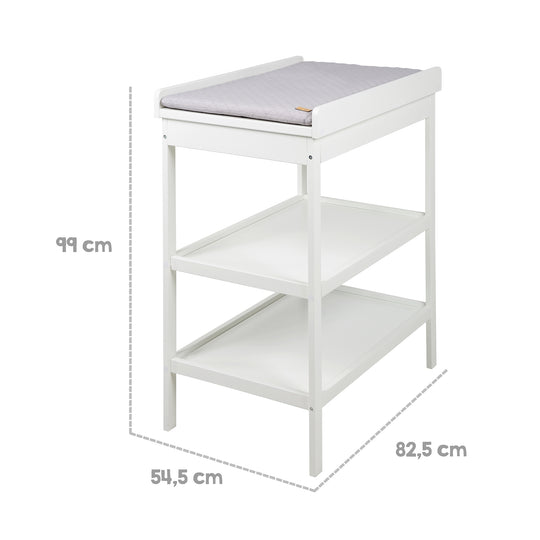 Cameretta per bambini 'roba Style' incl. Fasciatoio e letto laterale, con rete a doghe, 60 x 120 cm, bianco