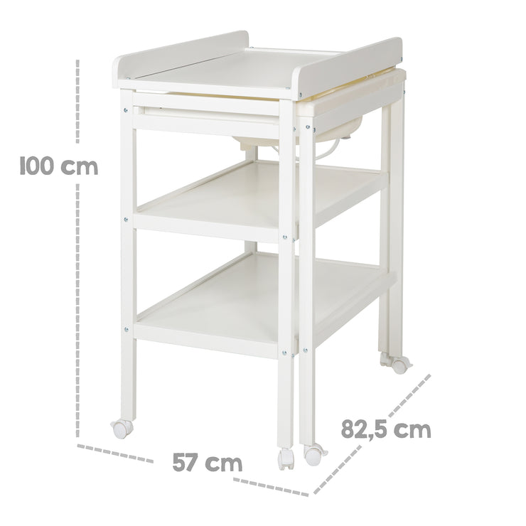 ROBA Table à Langer + Baignoire 2 en 1 + Matelas à Langer roba Style - Bois  Blanc 212061WEV230 - Conforama