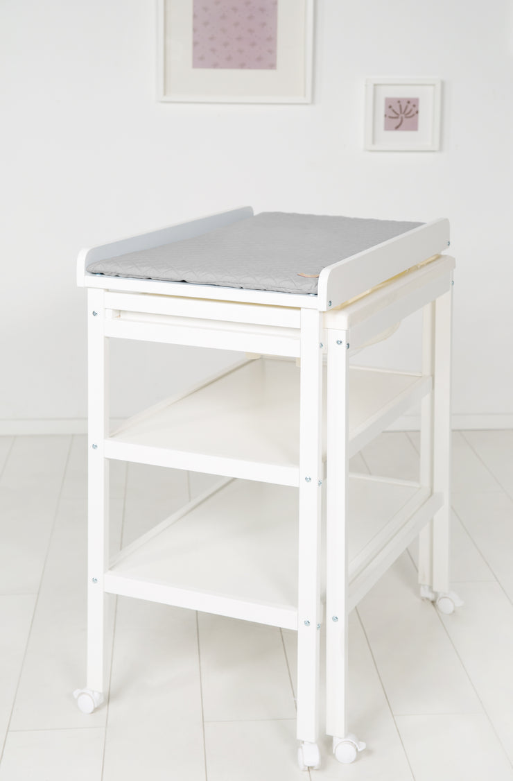 Bade wrap combination 'Baby Pool' White including changing pad 'Roba Style', pull-out tub