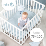 Matelas pour parc bébé "safe asleep®", 75 x 100 cm, "Air", avec housse jacquard