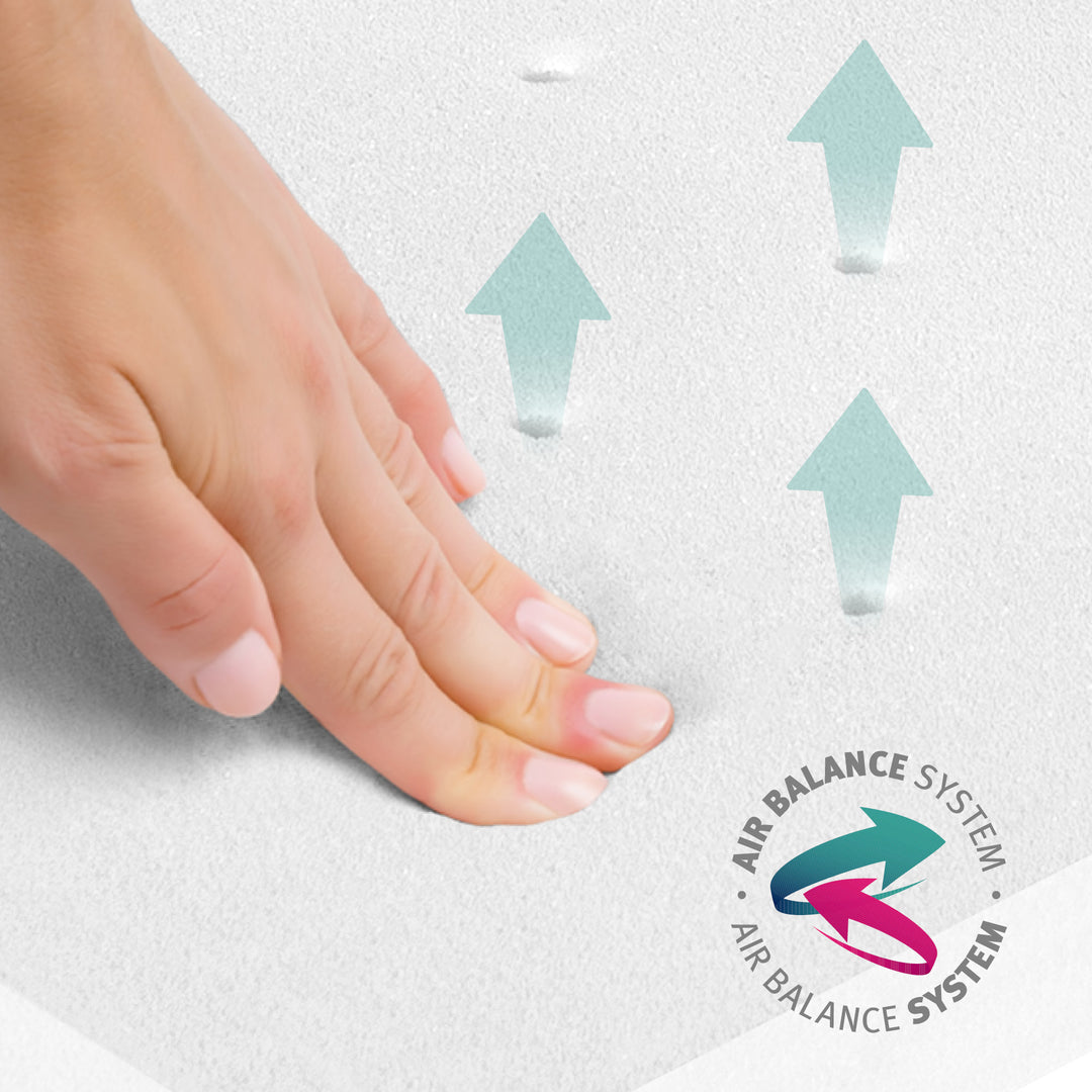 Baby Crib Mattress 'safe asleep®', AIR BALANCE EASY, 60 x 120 x 9 cm, for Optimal Sleeping Climate