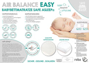 Cot mattress 'safe asleep®', AIR BALANCE EASY, 70 x 140 x 9 cm, for an optimal sleeping climate