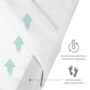 Matelas de lit pour bébé 'Safe Sleeple®', banc d'air plus, 70 x 140 x 9 cm, pour un climat de sommeil optimal