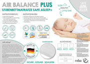 Stubenbettmatratze 'safe asleep®', AIR BALANCE PLUS, 45 x 85 x 5,5 cm, für optimales Schlafklima
