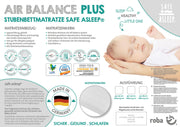 Bedside crib mattress 'safe asleep®', AIR BALANCE PLUS, 45 x 85 x 5.5 cm, for an optimal sleeping climate