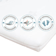 Stubenbettmatratze 'safe asleep®', AIR BALANCE PLUS, 45 x 85 x 5,5 cm, für optimales Schlafklima