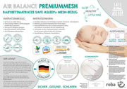 Cot mattress 'safe asleep®', AIR BALANCE PREMIUMMESH, 60 x 120 x 9 cm, optimal sleeping climate
