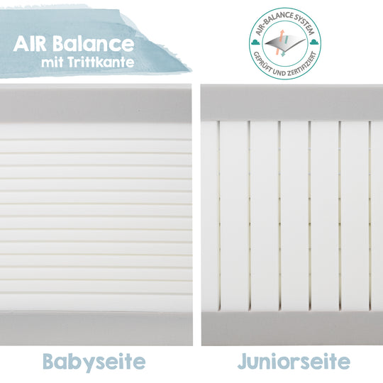 Matelas pour lit bébé 'safe asleep®' - 60 x 120 cm - AIR BALANCE PREMIUM - Épaisseur 9 cm - Gris