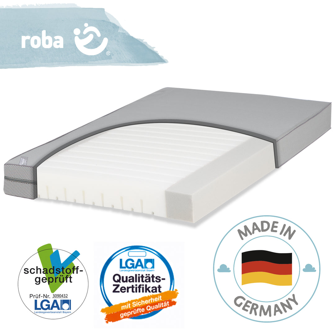 Matelas pour lit bébé 'safe asleep®' - 60 x 120 cm - AIR BALANCE PREMIUM - Épaisseur 9 cm - Gris