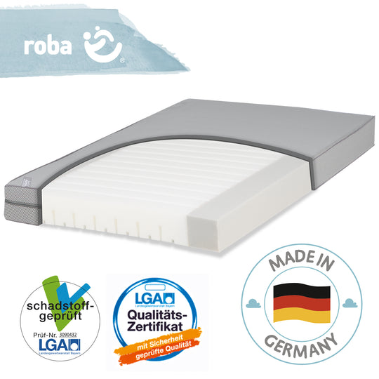 Matelas pour lit bébé 'safe asleep®' - 60 x 120 cm - AIR BALANCE PREMIUM - Épaisseur 9 cm - Gris