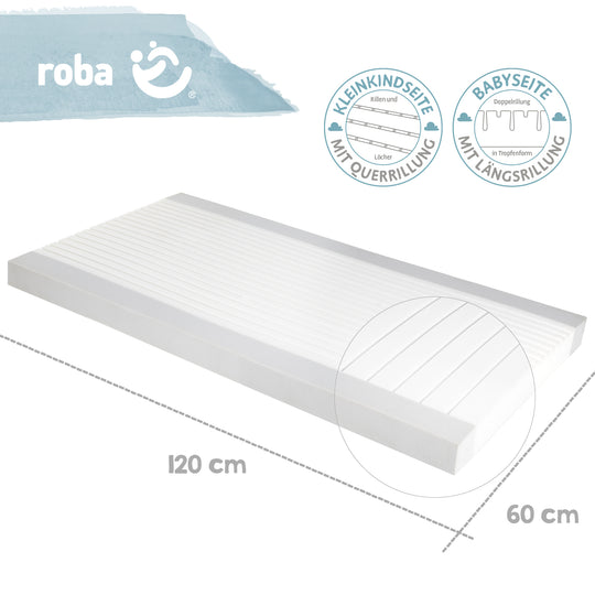 Matelas pour lit bébé 'safe asleep®' - 60 x 120 cm - AIR BALANCE PREMIUM - Épaisseur 9 cm - Gris