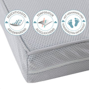 Materasso del letto per bambini "Safe Eleep®", Air Balance PremiumMesh, 60 x 120 x 9 cm, clima per dormire ottimale