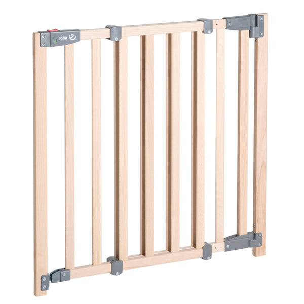 Barrera de seguridad para puerta en madera natural
