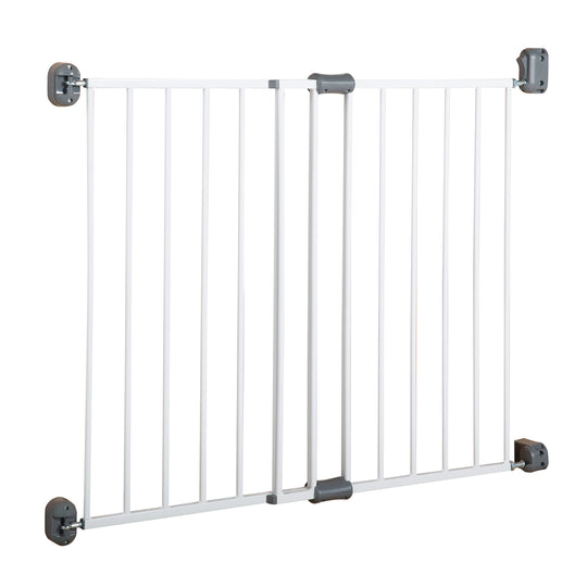 Barrera de seguridad para puertas 'Easy Step', barrera de metal blanca, extra alta, ancho variable 60 - 97 cm