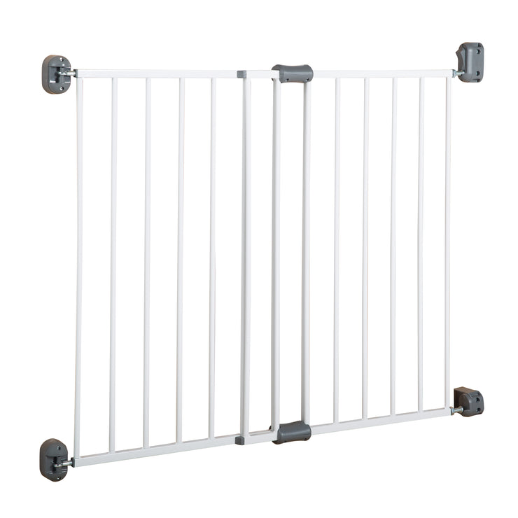 Türschutzgitter 'Easy Step', Metall Schutzgitter weiß, extra hoch, variable Breite 60 - 97 cm