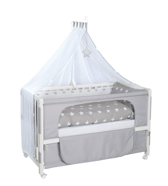 Room Bed 'Little Stars', 60 x 120 cm, Beistellbett zum Elternbett mit kompletter Ausstattung