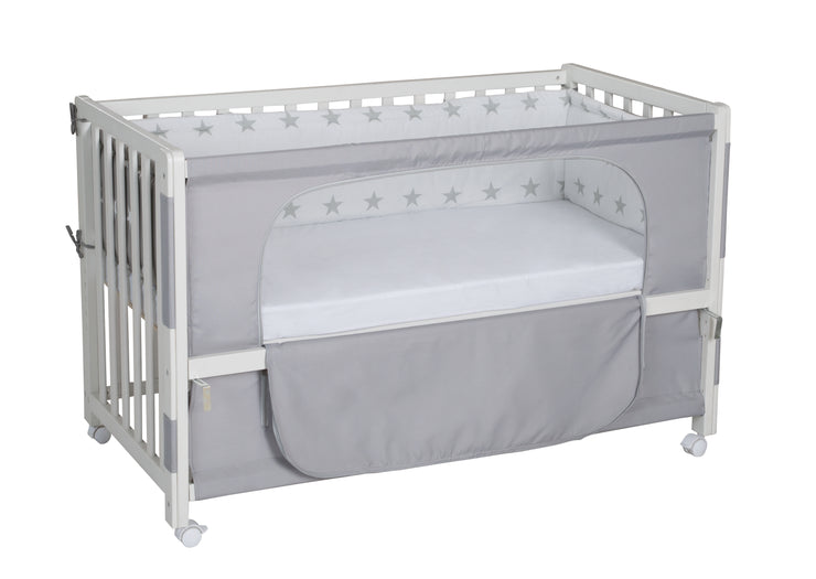 Cuna de colecho 'Little Stars', 60 x 120 cm, cama supletoria a la cama de los padres con equipo completo