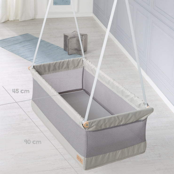 Lit suspendu "safe asleep®", 45 x 90 cm, tissu mesh, matelas perforé inclus