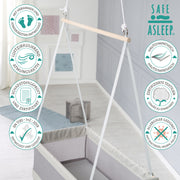 Hansbetten 'Safe Sleeple®', surface couchée 45 x 90 cm, tissu en maille comprenant un matelas de sol
