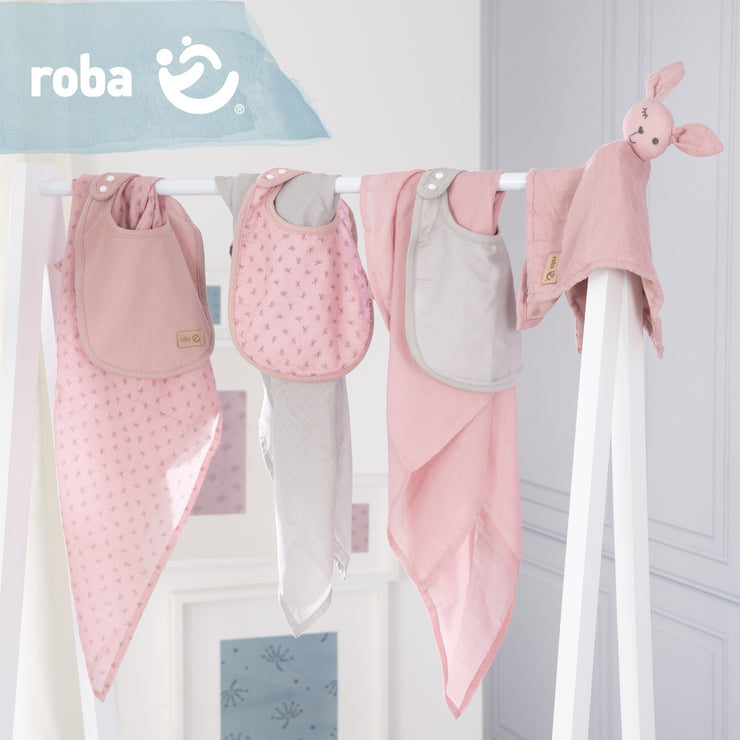 Set cadeau essentiels pour bébé "Lil Planet" rose/mauve, coton bio, GOTS, durable