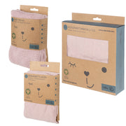 Set cadeau bio "Lil Planet" rose/mauve, draps bio, drap housse extensible et couverture, GOTS