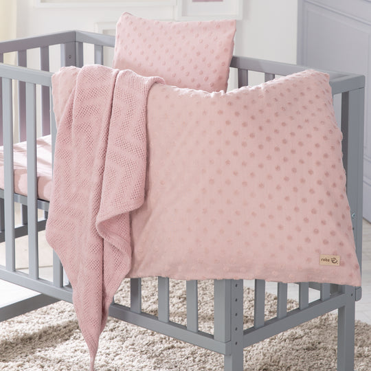 Organic Geschenkset 'Lil Planet' rosa/mauve, Bio-Bettwäsche, -Spannbettlaken & -Decke, GOTS