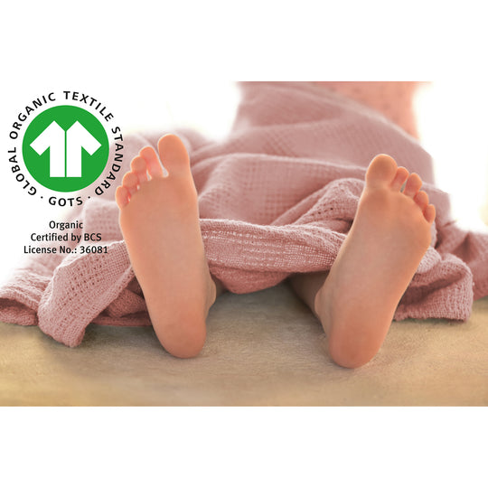 Organic Geschenkset 'Lil Planet' rosa/mauve, Bio-Bettwäsche, -Spannbettlaken & -Decke, GOTS