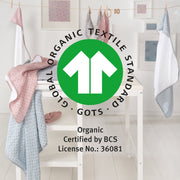 Organic gift set 'Lil Planet' silver gray, towel, washcloth, cuddly cloth & ceiling, GOTS