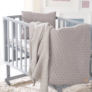 Organic Geschenkset 'Lil Planet' silbergrau, Bio-Bettwäsche, -Spannbettlaken & -Babydecke, GOTS