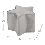 Bundle 'Lil Sofa' inkl. Kindersessel, Sternhocker & Sternenkissen in silbergrau