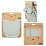 Organic Geschenkset Baby Essentials 'Lil Planet' frosty green aus Bio-Baumwolle, GOTS zertifiziert