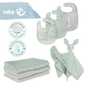 Organic Geschenkset Baby Essentials 'Lil Planet' frosty green aus Bio-Baumwolle, GOTS zertifiziert