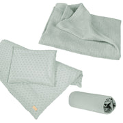 Organic Baby-Geschenkset 'Lil Planet' - BIO-Jersey Schlafen klein - 3-teilig - Frosty green