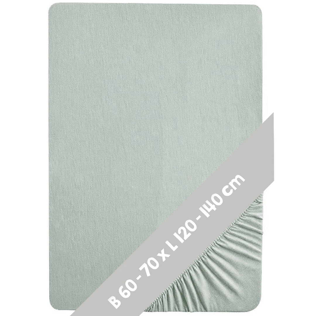 Organic Geschenkset 'Lil Planet' frosty green, Bio-Bettwäsche, Bettlaken & Nestchen
