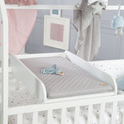 Wickelplatte weiß inkl. Wickelauflage 'roba Style', zum Aufsetzen auf Baby- & Kinderbetten