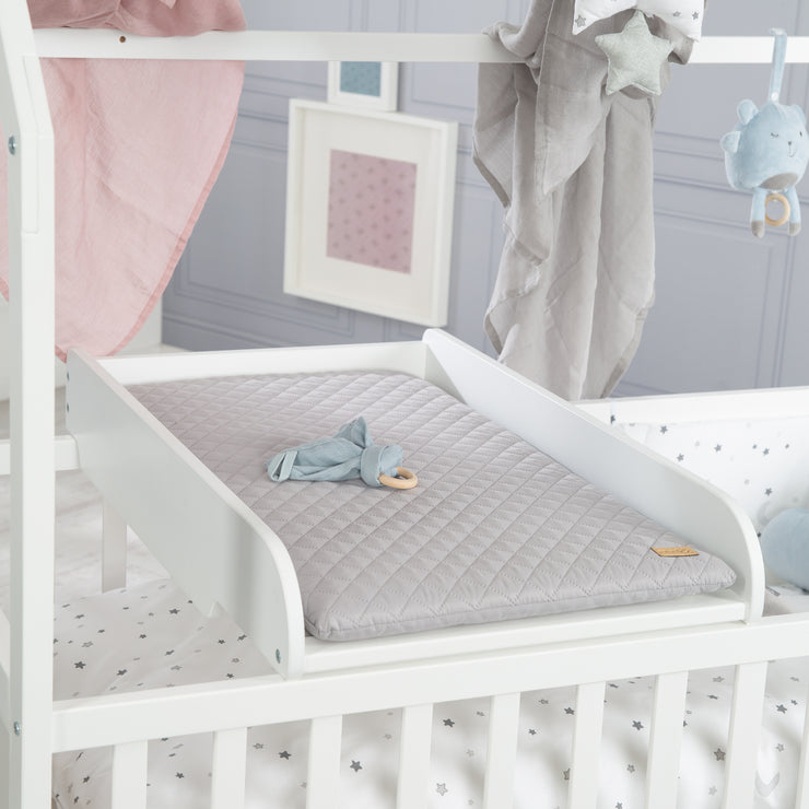Plato cambiador blanco con cambiador 'roba Style', para colocar en las camas de bebés y niños