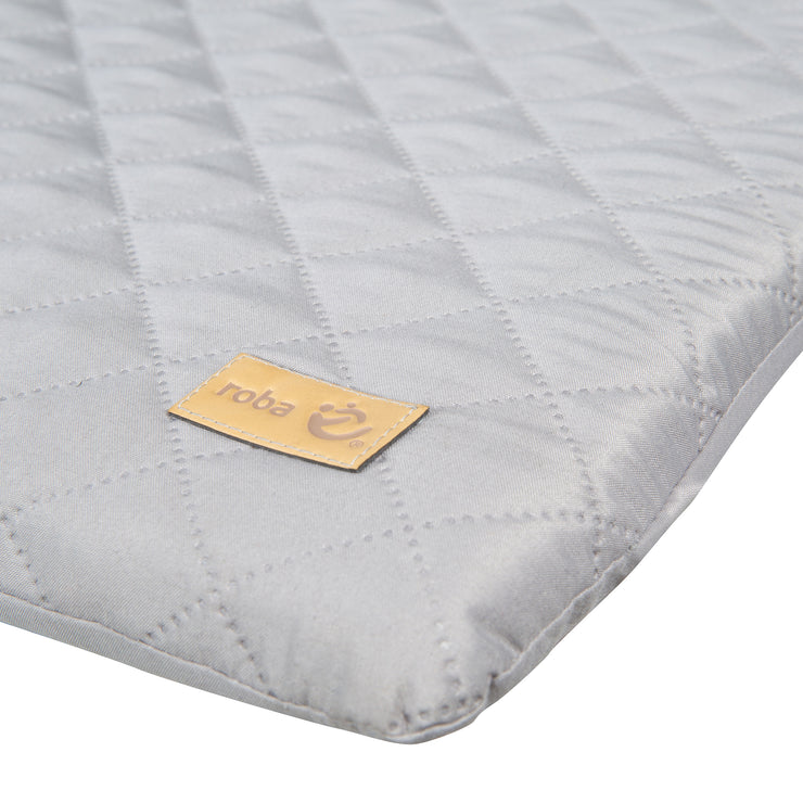 Plateau à langer taupe incl. matelas 'roba style', à poser sur les lits bébé