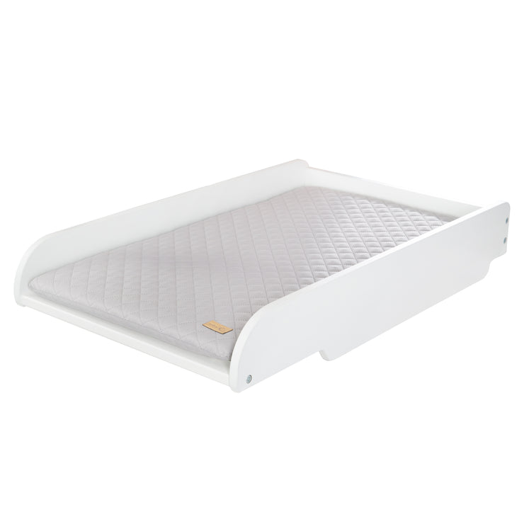 Matelas à Langer bébé lavable - rembourrage mousse, pour table à langer,  pour Voyage, Pour Nouveau-Né, Avec toise imprimée GRIS 50 x 70 cm