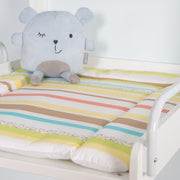 Estante cambiador de pared, cambiador plegable, blanco con cambiador 'Dschungelbaby'