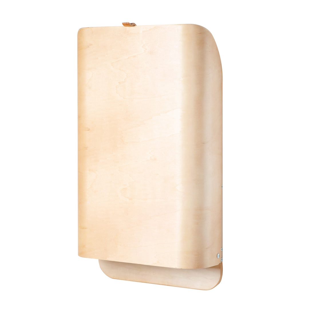 Fasciatoio a parete in legno sagomato + materassino fasciatoio 'roba Style frosty green'