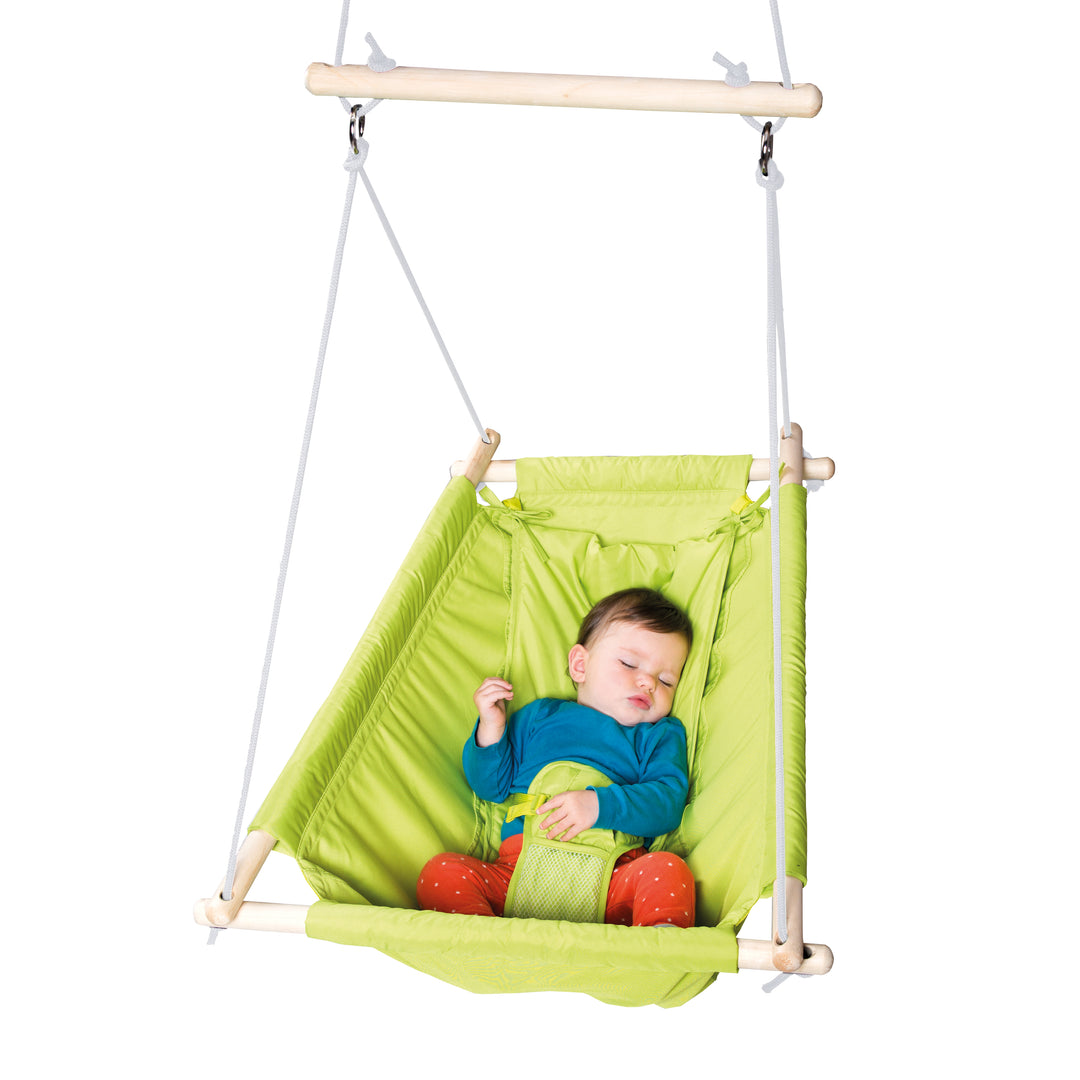 Hanging Seat 'Green', Adjustable from Rocking Lounger to Rocking Seat, from Birth to approx. 6 Years/30kg
