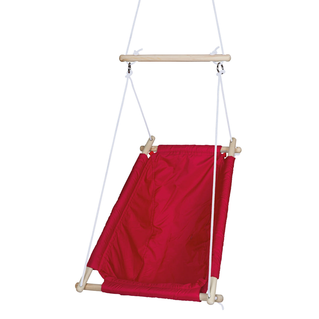 Siège suspendu - Transformable en balançoire ou en fauteuil à bascule - Rouge