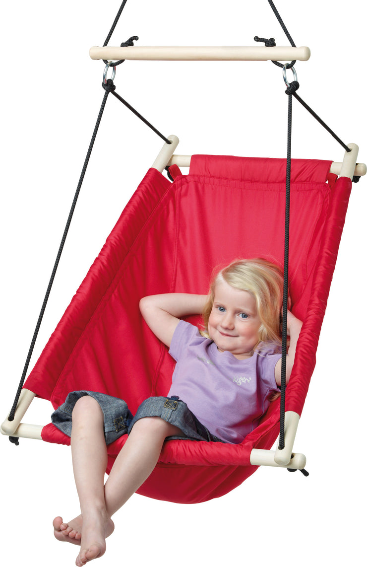 Hanging Seat Red Adjustable from Rocking Lounger to Rocking Seat f roba