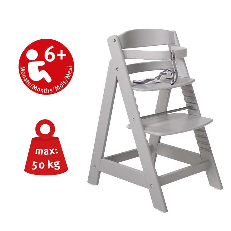 High chair 'Sit Up III', with growing high chair, from baby chair to youth chair, taupe