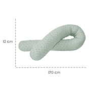 Serpente da letto "Lil Planet", cotone biologico, 170 cm, Ø 12 cm, verde ghiaccio