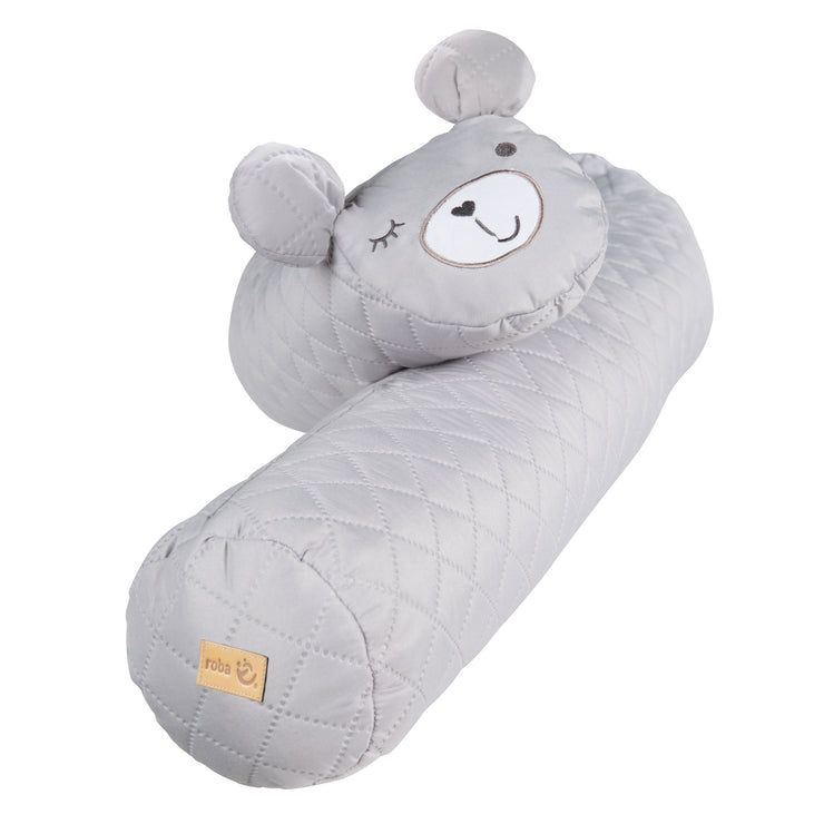 Bed Snake 'Roba Style', Babe Bond Borde avec un visage d'ours «Sammy», gris, 170 cm